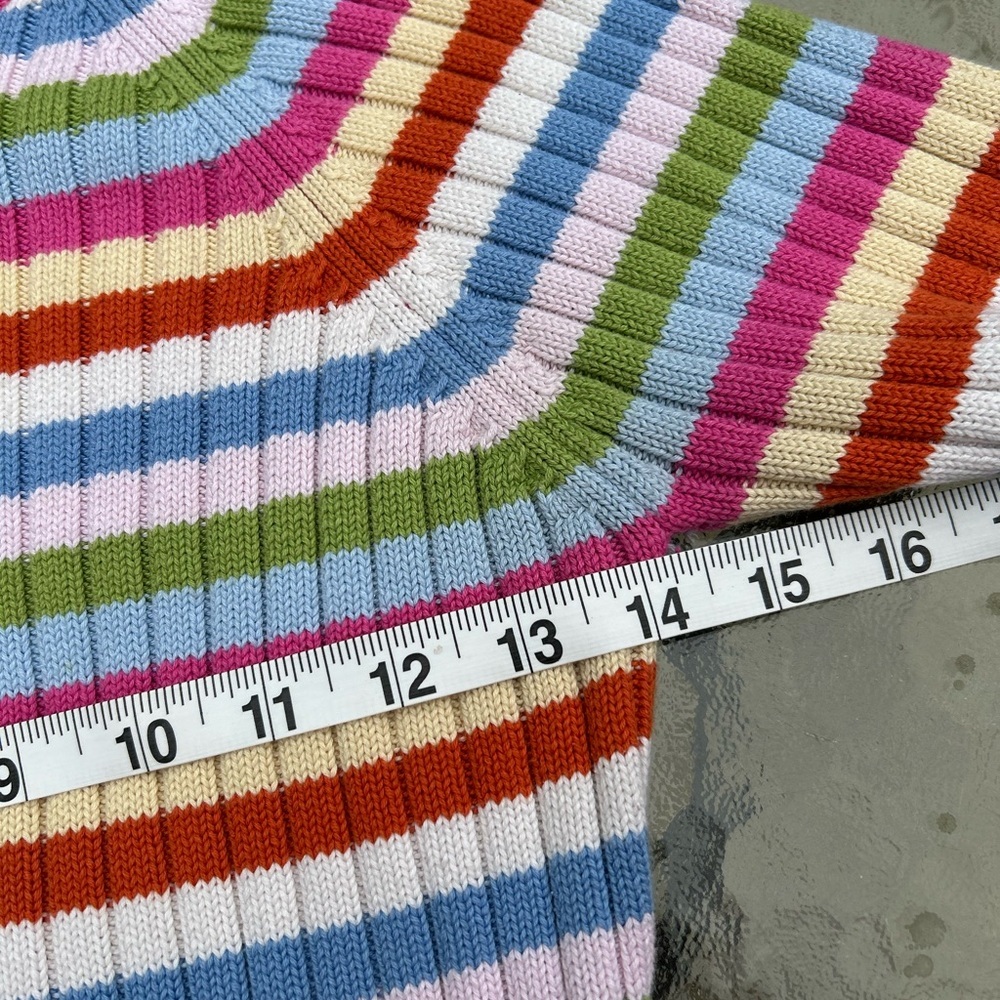 Vintage Aeropostale Y2K size M ribbed striped sweater Bella Elena friends - Picture 4 of 5